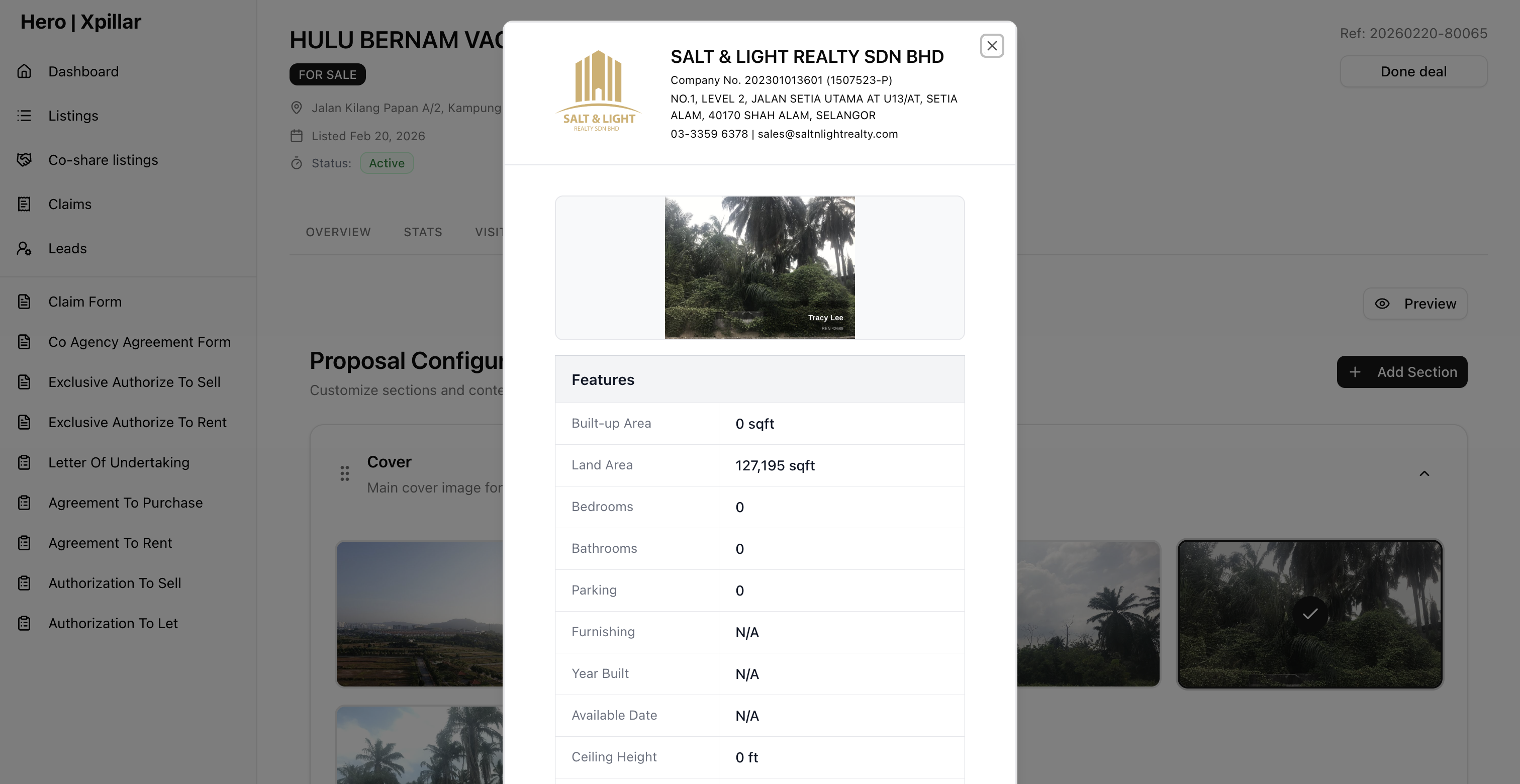 Xpillar Admin Portal: preview property proposals